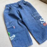 شلوارک جین وارداتی استیکردار