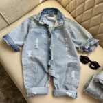 سرهمی جین دو جیب پاییزه