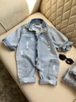 سرهمی جین دو جیب پاییزه