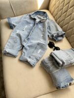 سرهمی جین دو جیب پاییزه - تصویر 5