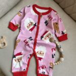 سرهمی دخترانه بابانوئل صورتی-قرمز