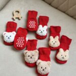 جوراب حوله ای بلند قرمز