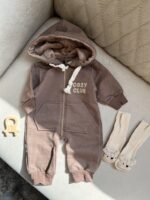 سرهمی دورس قهوه‌ای کلاهدار cozy club