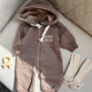 سرهمی دورس قهوه‌ای کلاهدار cozy club