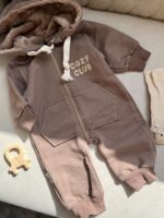 سرهمی دورس قهوه‌ای کلاهدار cozy club - تصویر 5