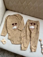 بادی و شلوار گوزن پترن دار